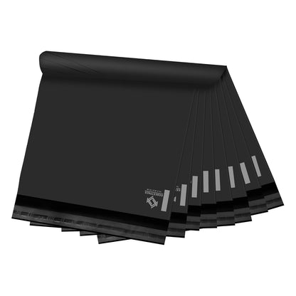 KKBESTPACK 100 Pcs 12x15.5 Poly Mailer Envelopes Shipping Bags Self Adhesive Waterproof Bags (Black), 12 x 15.5