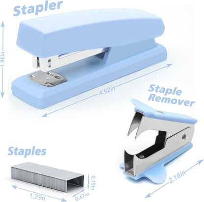 Pink Office Stapler, 25 Sheet Capacity with 2000 Staples and Staple Remover, Desktop Stapler,Pink Office Supplies for Students and Office Clerks