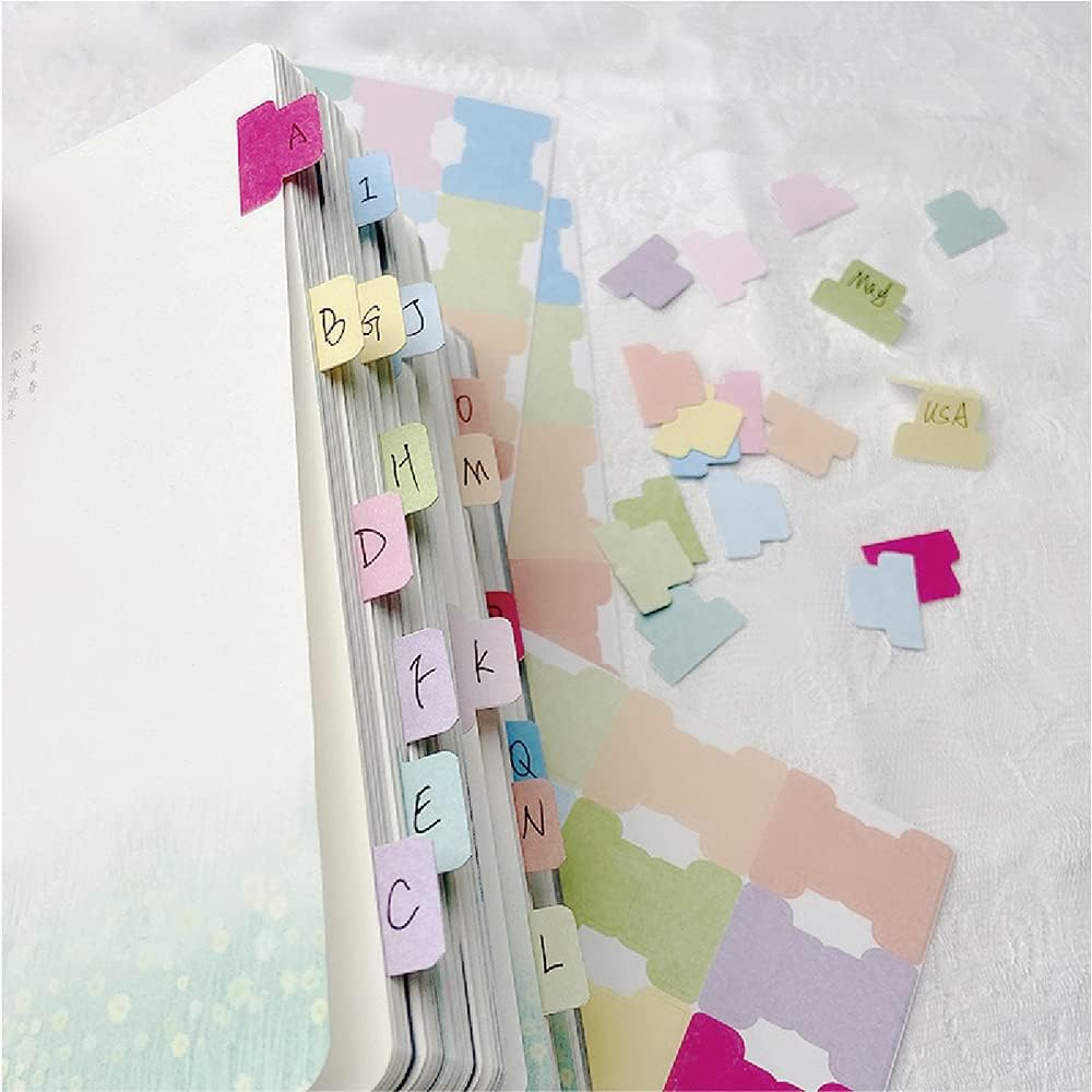 420 PCS Pastel Writable Index Tabs, 35 Sheets Smudge-Free Thickened Paper Tape Flags, Morandi Foldable Self-Stick Page Markers for Books, Journals, Planners & Document Organization