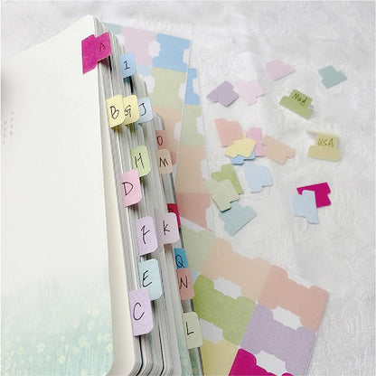 420 PCS Pastel Writable Index Tabs, 35 Sheets Smudge-Free Thickened Paper Tape Flags, Morandi Foldable Self-Stick Page Markers for Books, Journals, Planners & Document Organization