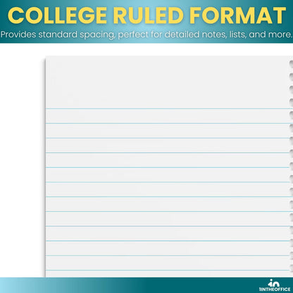 1InTheOffice 1-Subject Wirebound Notebook, College Ruled, 80 Sheets, Spiral Notebook 5x7, 7 3/4" x 5", 3/Pk