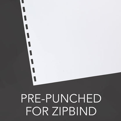 GBC ZipBind Pre-Punched Cover Set, Clear/Black, 10-Pack (26003)