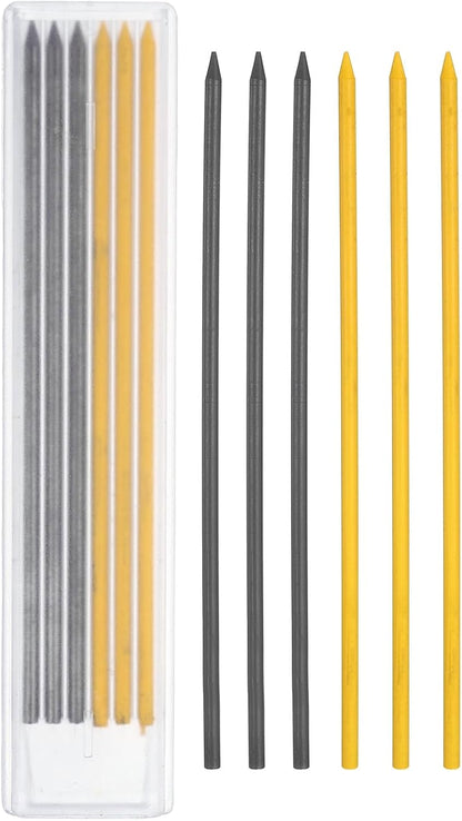 PATIKIL 12Pcs 2.8mm Carpenter Pencil Lead Refills, Solid Dry Pencil Refills Break Resistant Lead Refill for Mechanical Carpenter Construction Pencils Art Drafting, Multicolor