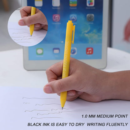 20 Pieces Ballpoint Pen Refills Black Ink 1.0mm Medium Point Smooth Writing Replacement Gel Ink Refills for Retractable Ballpoint Pen School Office Supplies
