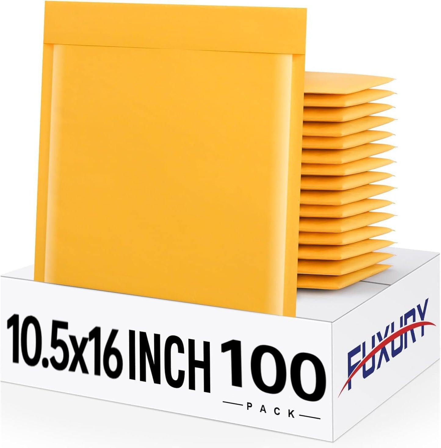 Fuxury Kraft Bubble Mailer 4x8” 50Pack Padded Envelopes Usable Size 4x7" Strong Adhesion Thick Bubble Envelopes Waterproof Cushioned Bubble Mailers Packaging for Small Business #000 Yellow