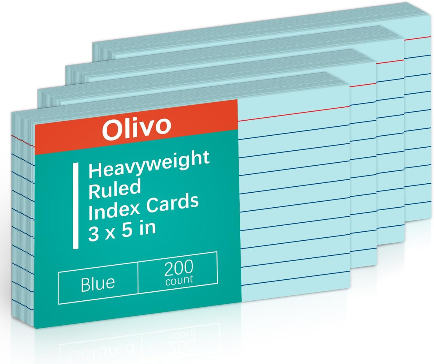 Blank Index Cards 3x5 Unlined Unruled Flash Note Cards 3" x 5", White, 100 Count, 200 GSM Heavy Weight
