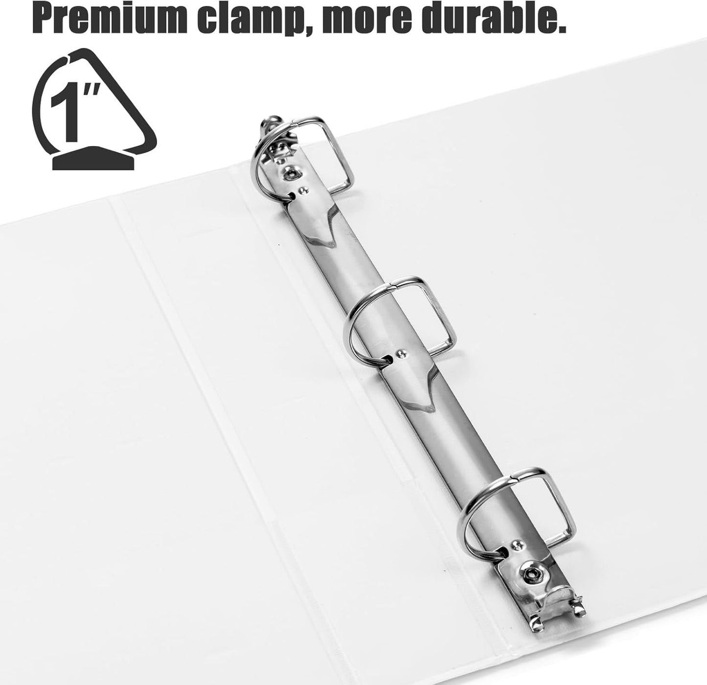 COMIX Heavy Duty Slant-D Ring View Binder, 1 inch 3 Ring Binders, Hold 225 Sheets of 8.5" x 11" Paper, 12 Pack (Black)