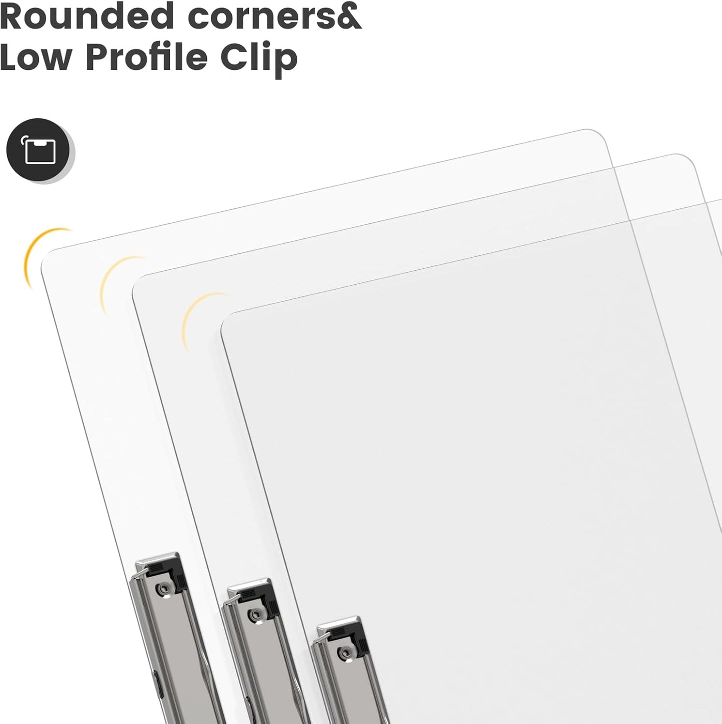 Extra Large 11x17 Clipboards, Plastic Black Drawing Boards, Horizontal Clip Board, Landscape Layout. Suitable for Watercolor, Sketching, Painting. Art & Drafting Supply