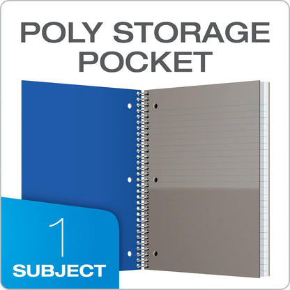 Oxford Spiral Notebook 8.5 X 11, College Ruled, 1 Subject, Water Resistant Cover, 100 Sheets - Pack of 4