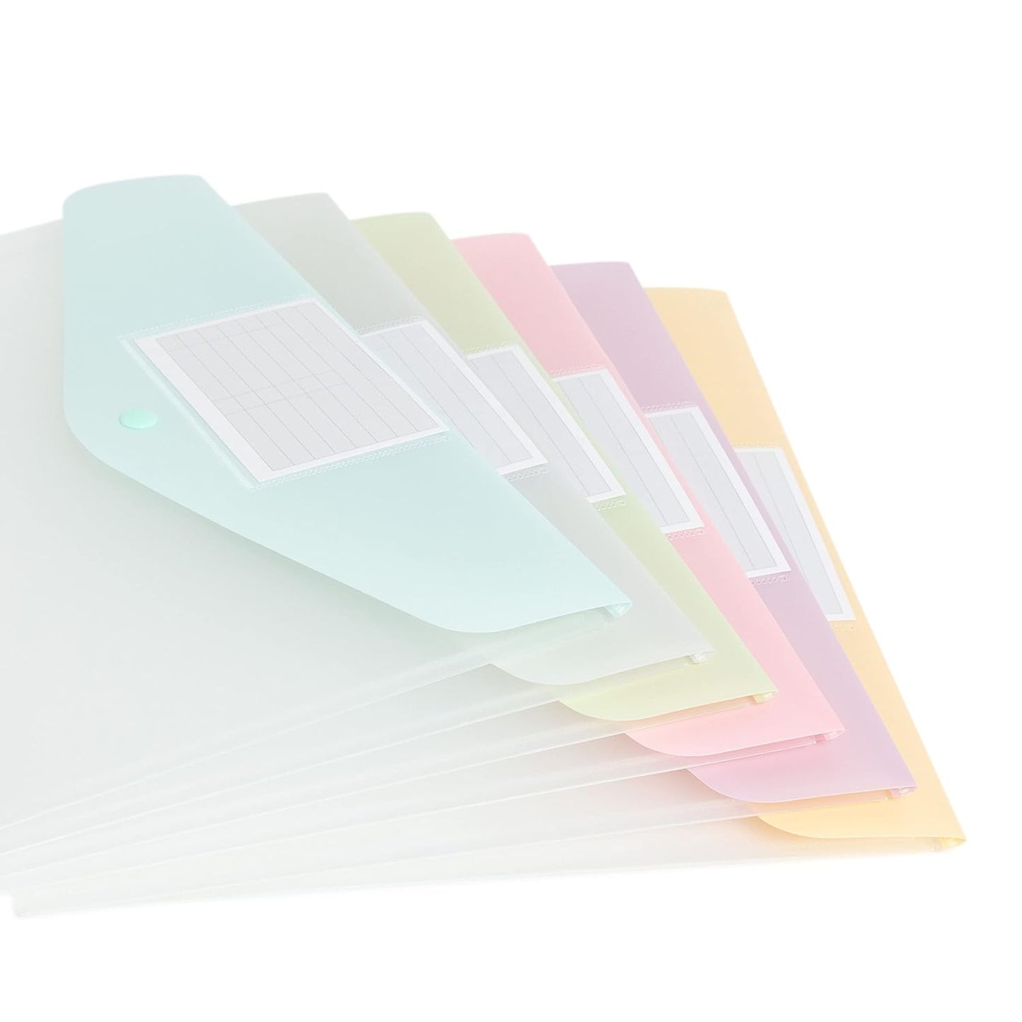 Smead Poly Document Holders, Snap Closure, Side Load, Letter Size, Primary Colors, 6 per Pack (89687)