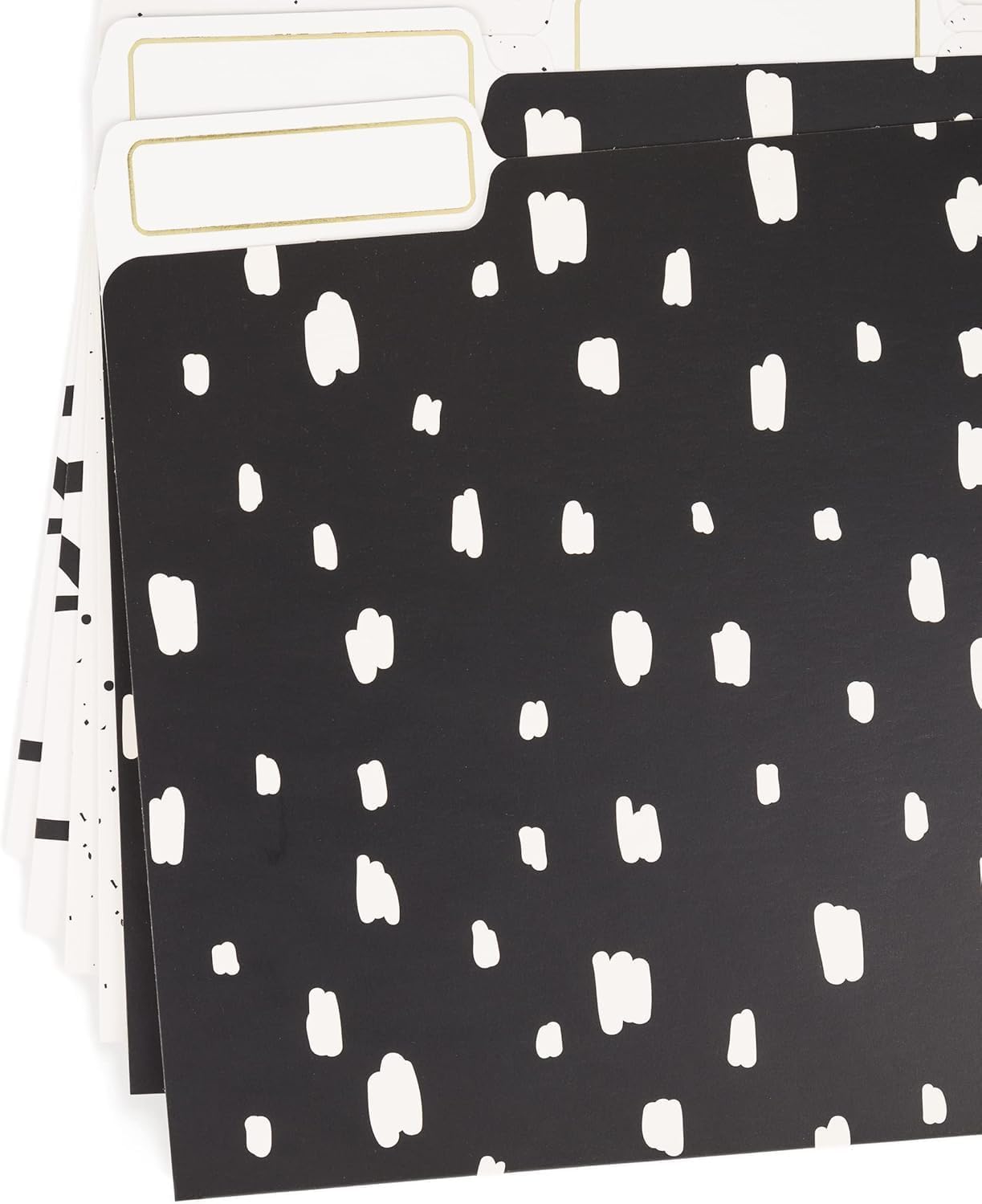 U Brands Fashion File Folders, 1/3-Cut Tabs in Assorted Positions, Letter Size, Office Supplies, 6 Count (Classic)