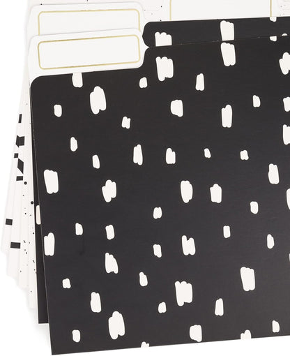 U Brands Fashion File Folders, 1/3-Cut Tabs in Assorted Positions, Letter Size, Office Supplies, 6 Count (Classic)