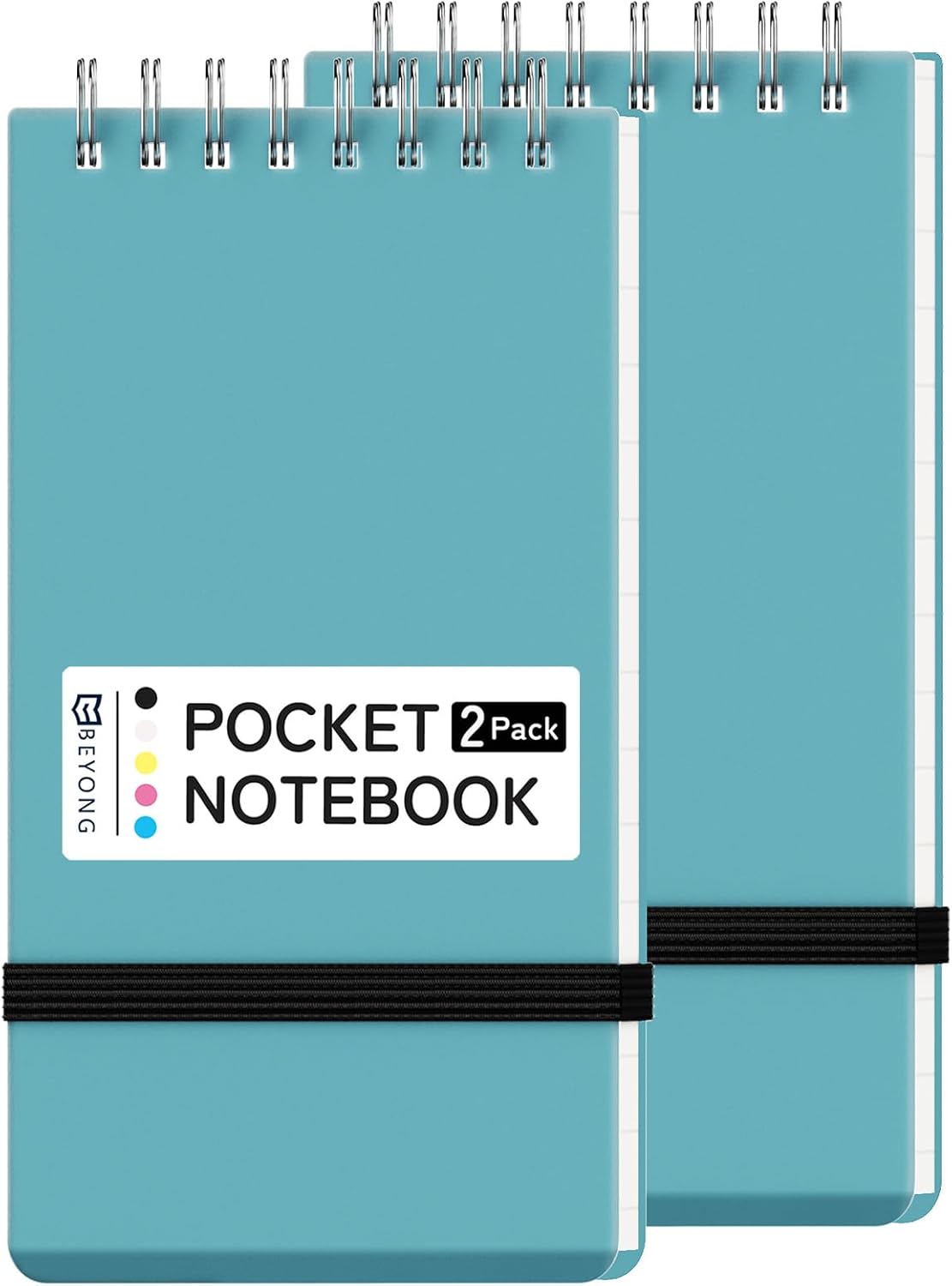 BEYONG Small Pocket Notebook Journal, Mini Notepad Spiral Notebooks Note Pads for Work School (Grayish Blue, 3x5)
