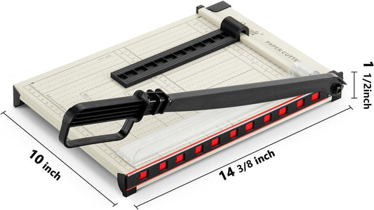 Ecraft 12" Guillotine Paper Cutter：Paper Trimmer Accurate Cutting with Safety Guard,15 Sheets Capacity,Magnetic Guide,Heavy Duty Metal Base, Perfect for Cardstock,Cardboard,Vinyl,Crafts & Photos