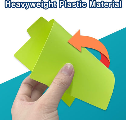 Chell 4x6 Plastic Index Card Dividers, Heavyweight Poly Index Card Guides A-Z for Flash Cards and Recipe Cards, with Alphabetical/Blank Stickers, Pack of 25