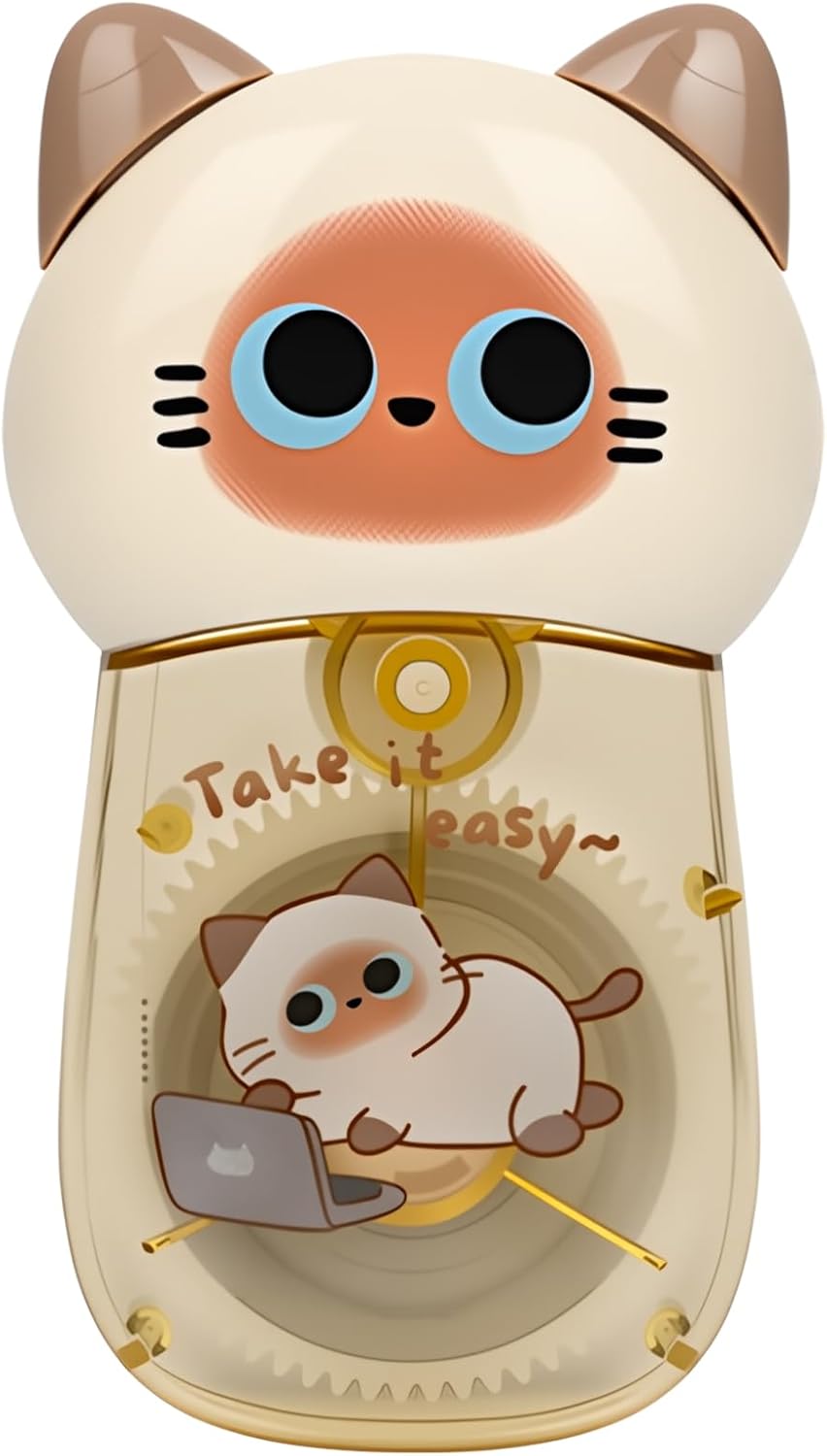 2Pcs Cute Cat White Correction Tape Kawaii Extra-Long Correction Tape – 98ft (30m) Each with Aesthetic Cute Cartoon Cat Applicator for Back To School Office Supplies