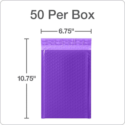 Quality Park Bubble Mailers, 6 x 9 Inch, White Poly Mailers, Padded Envelopes, Shipping Envelopes, Water Resistant, Self Seal, 50 Per Box (QUA85856), Plastic