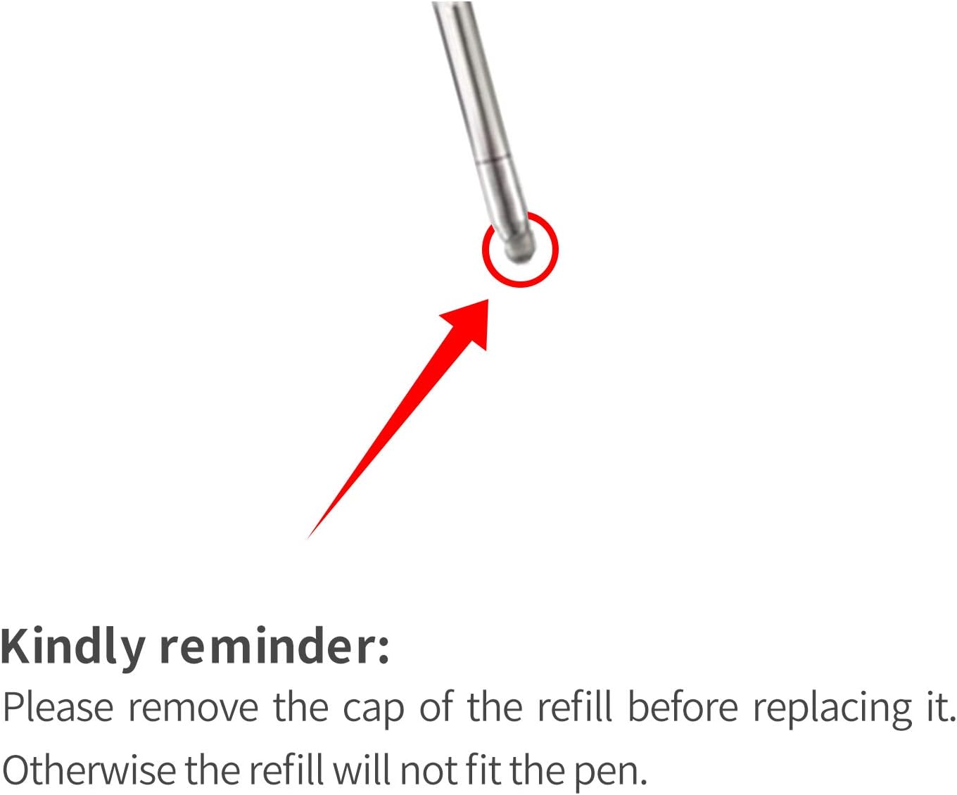 Black Ink Refills (10pcs), Replaceable Pens Refills, 1mm Medium Tip - Black
