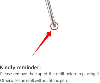 Black Ink Refills (10pcs), Replaceable Pens Refills, 1mm Medium Tip - Black