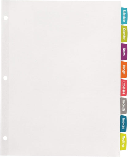 Avery Big Tab Printable White Label Dividers for 3 Ring Binders, 8 Tabs per Set, White, 120 Sets Total, Great for Office Supplies, School Supplies, Organizing, and More (6 Packs of 14435)