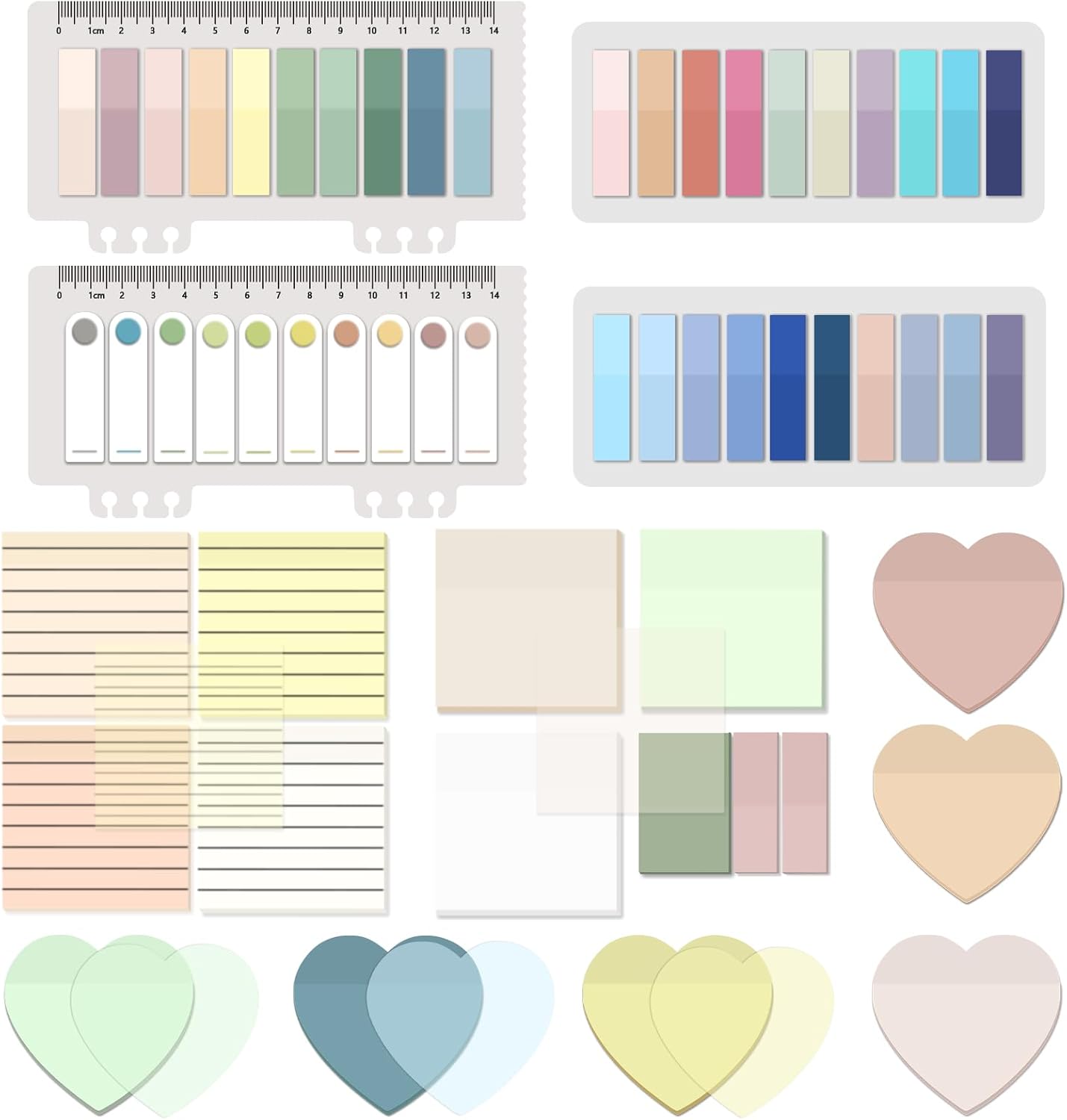 BAYTORY 700 Sheets Transparent Sticky Notes, Clear Waterproof 3 x 3 inch See Through Memo Pad, Self-Adhesive Translucent Writable Index Tabs for Annotating Books, Office & School Study Supplies