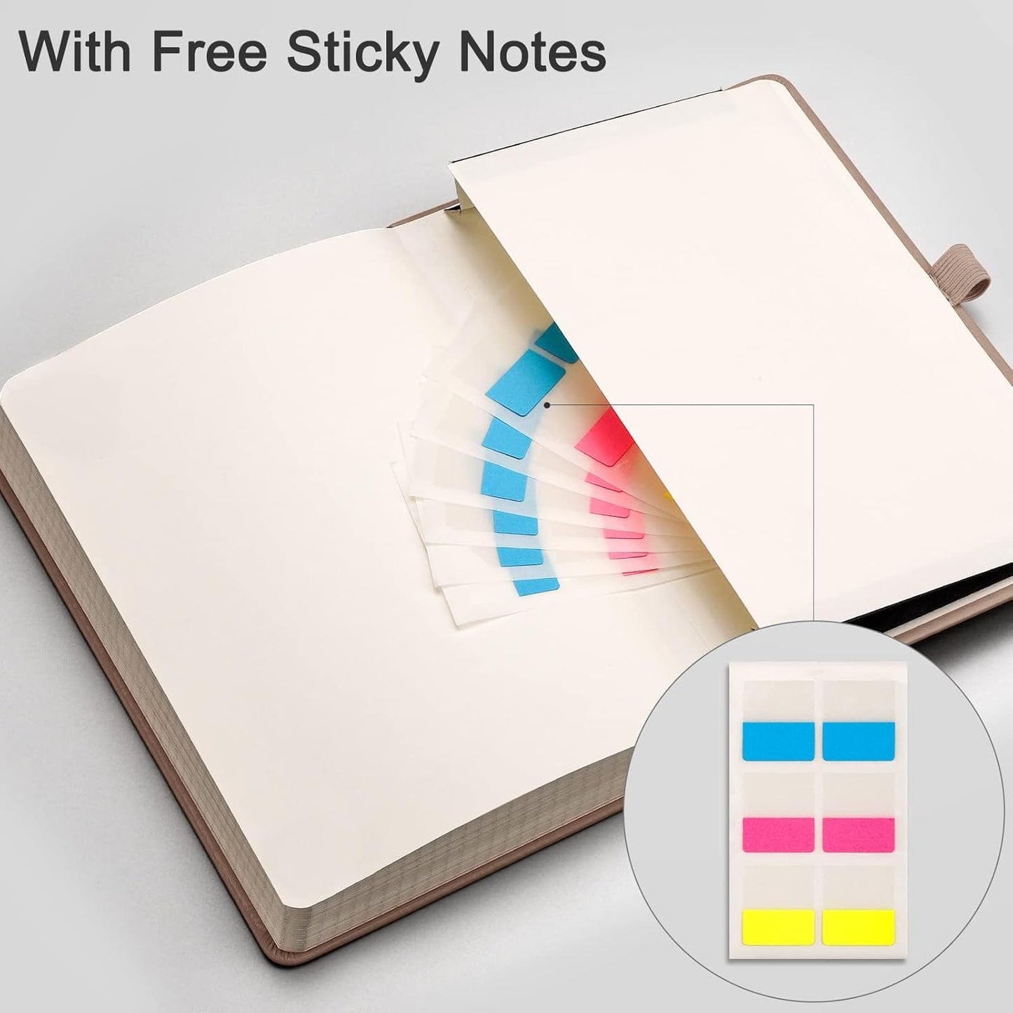 EMSHOI Graph Paper Notebook - 256 Pages A5 Graph Notebook/Journal, Hard Cover, 120gsm Thick Paper, Smooth PU Leather, Inner Pocket, 5.75'' × 8.38''-Black
