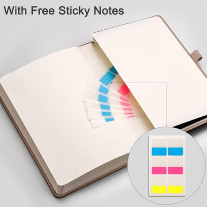 EMSHOI Graph Paper Notebook - 256 Pages A5 Graph Notebook/Journal, Hard Cover, 120gsm Thick Paper, Smooth PU Leather, Inner Pocket, 5.75'' × 8.38''-Black