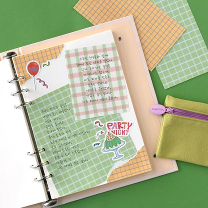 Monolike Memopad Memories design B SET - 4 Packs, 4 Different Designs, 100 Sheets Per Pad, Total 400 Sheets, Note pads, Writing pads, 3.15 x 4.17 Inches
