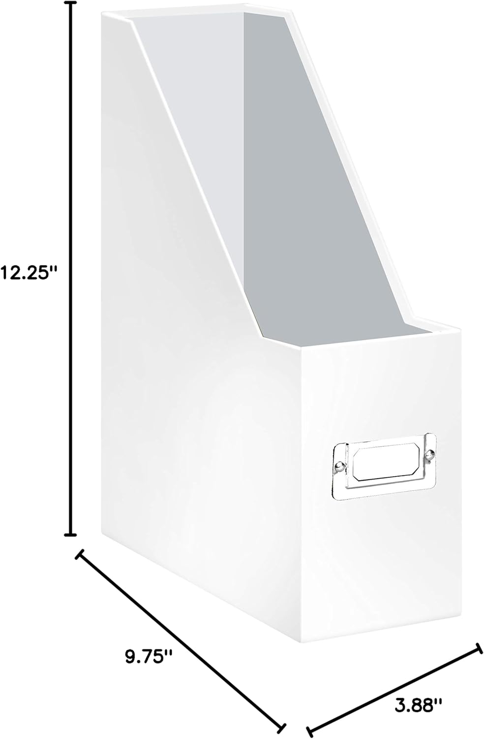 Snap-N-Store Fiberboard Magazine File with PVC Laminate, 12.25 x 3.88 x 9.75 Inches, Black (SNS01565)