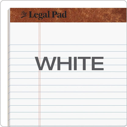 Tops The Legal Pads 8.5 X 11 Pack of 24 White Wide Ruled Notepads - 50 Sheets Per Pad - Made in the USA