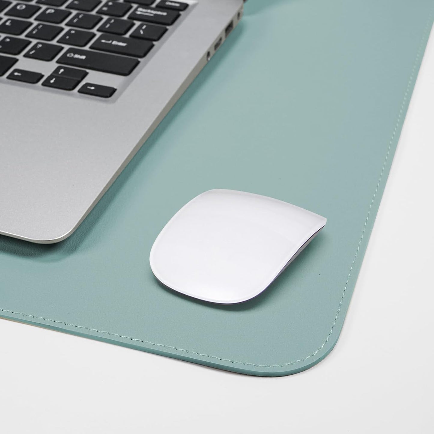 Large Desk Mat 47.2" x 17" Leather Desk Pad Protector with Natural Cork & PU Leather, Non-Slip Office Desk Mat, Large Mouse Pad, Waterproof Desk Blotter pad for Office&Home(Black)