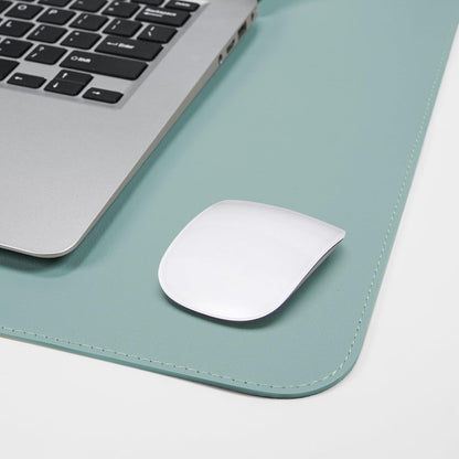 Large Desk Mat 47.2" x 17" Leather Desk Pad Protector with Natural Cork & PU Leather, Non-Slip Office Desk Mat, Large Mouse Pad, Waterproof Desk Blotter pad for Office&Home(Black)