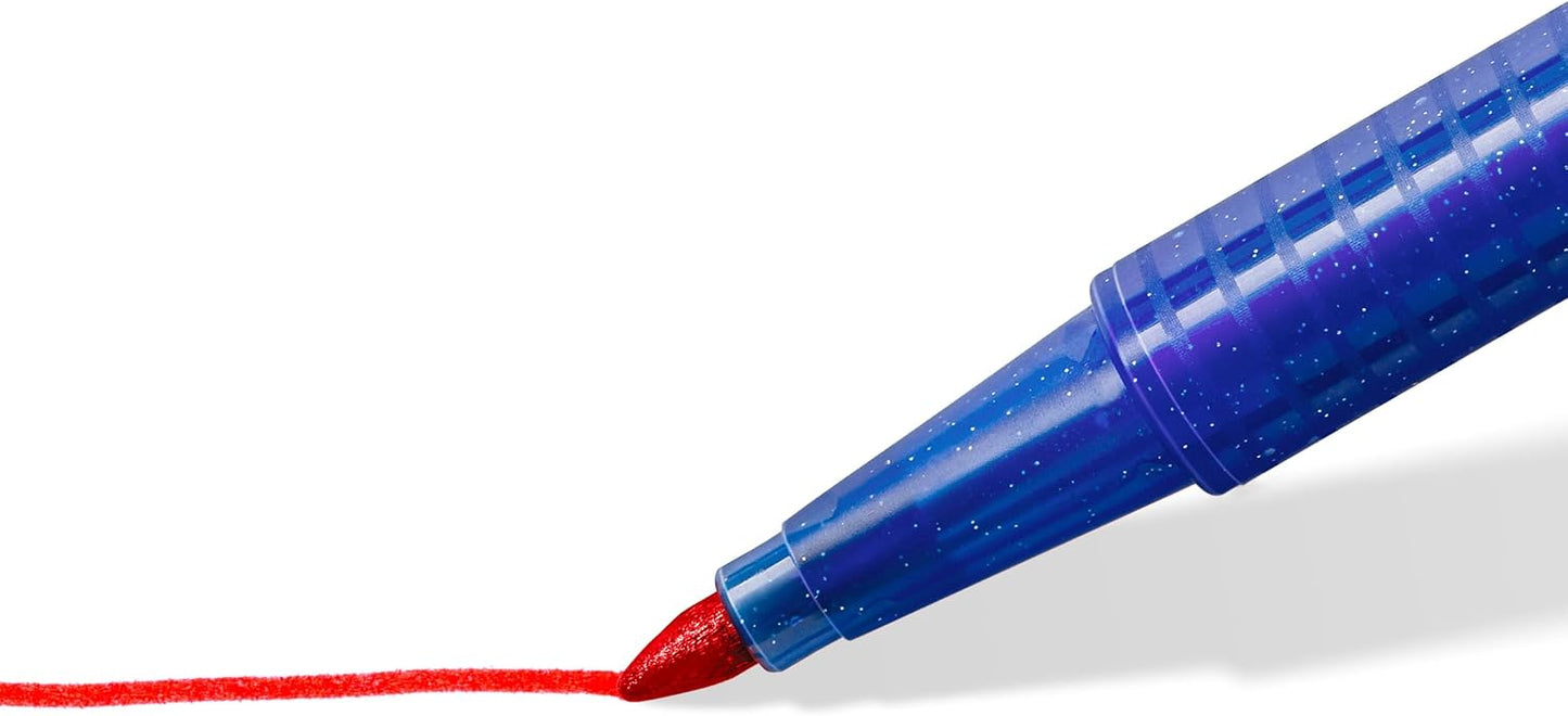 STAEDTLER 323 Triplus Colour Fibre-Tip Pens, 1.0 mm, Assorted Colours, Pack of 10