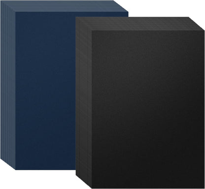 HOUYEE 100 Pack 16 Mil Poly Binding Covers,Sand Texture Binding Presentation Covers,8.5x11 Inches,Letter Size,Black,Square Corners,Un-Punched