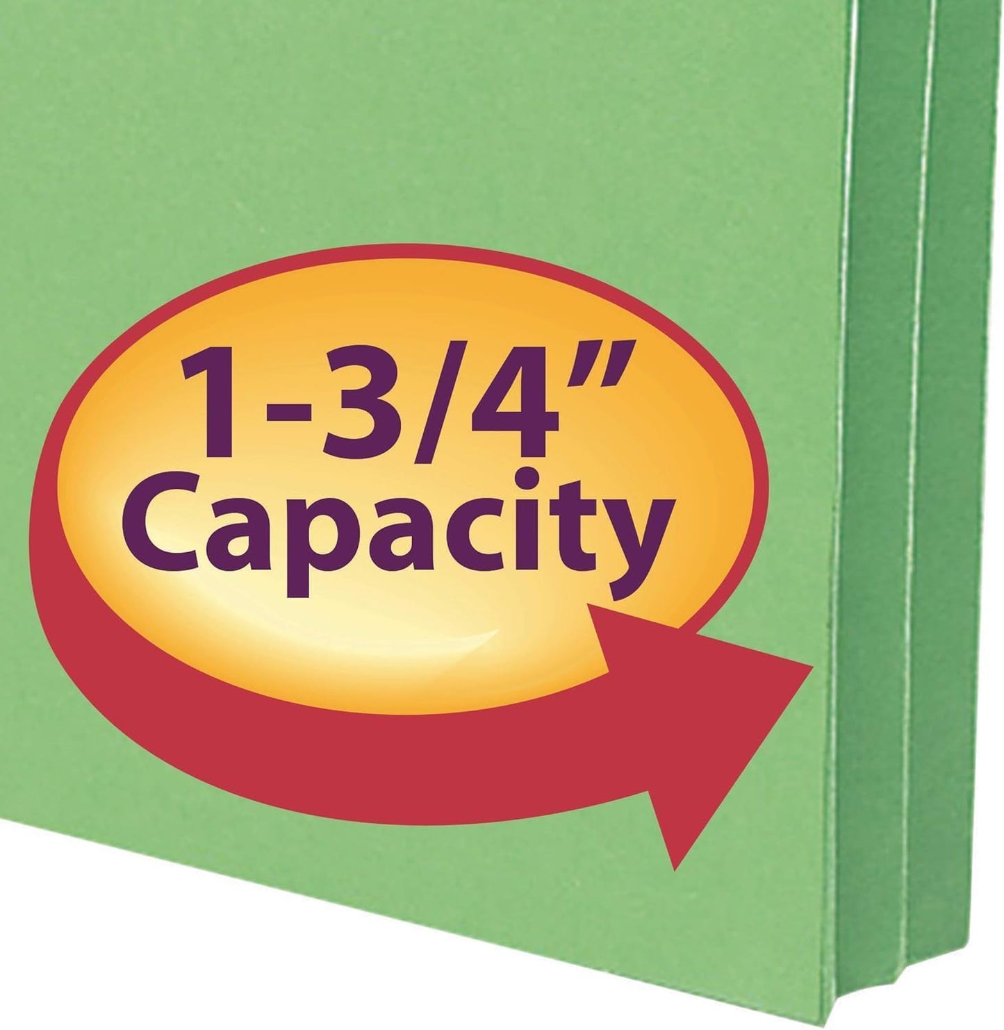 Smead File Pocket, Straight-Cut Tab, 1-3/4" Expansion, Letter Size, Redrope, 25 per Box (73214)
