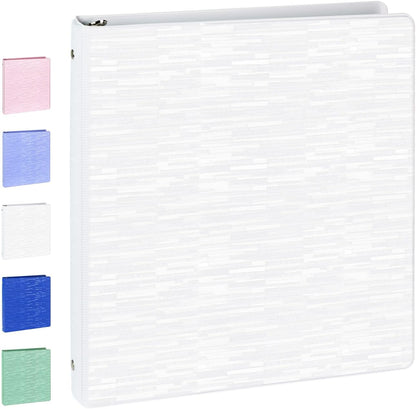 POPRUN 3 Ring Binder 1 Inch, PVC-Free, Holds 175 Sheets of 8.5 x 11 Paper, Extra Durable Organizer with 2 Pockets for School & Office, Heavy-Duty, 4 Pack, Pink