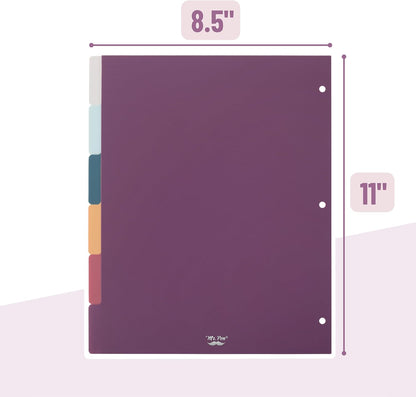 Mr. Pen- Binder Dividers, 6 Tab Dividers, Pack of 2 Sets (12 Dividers Total), Dividers