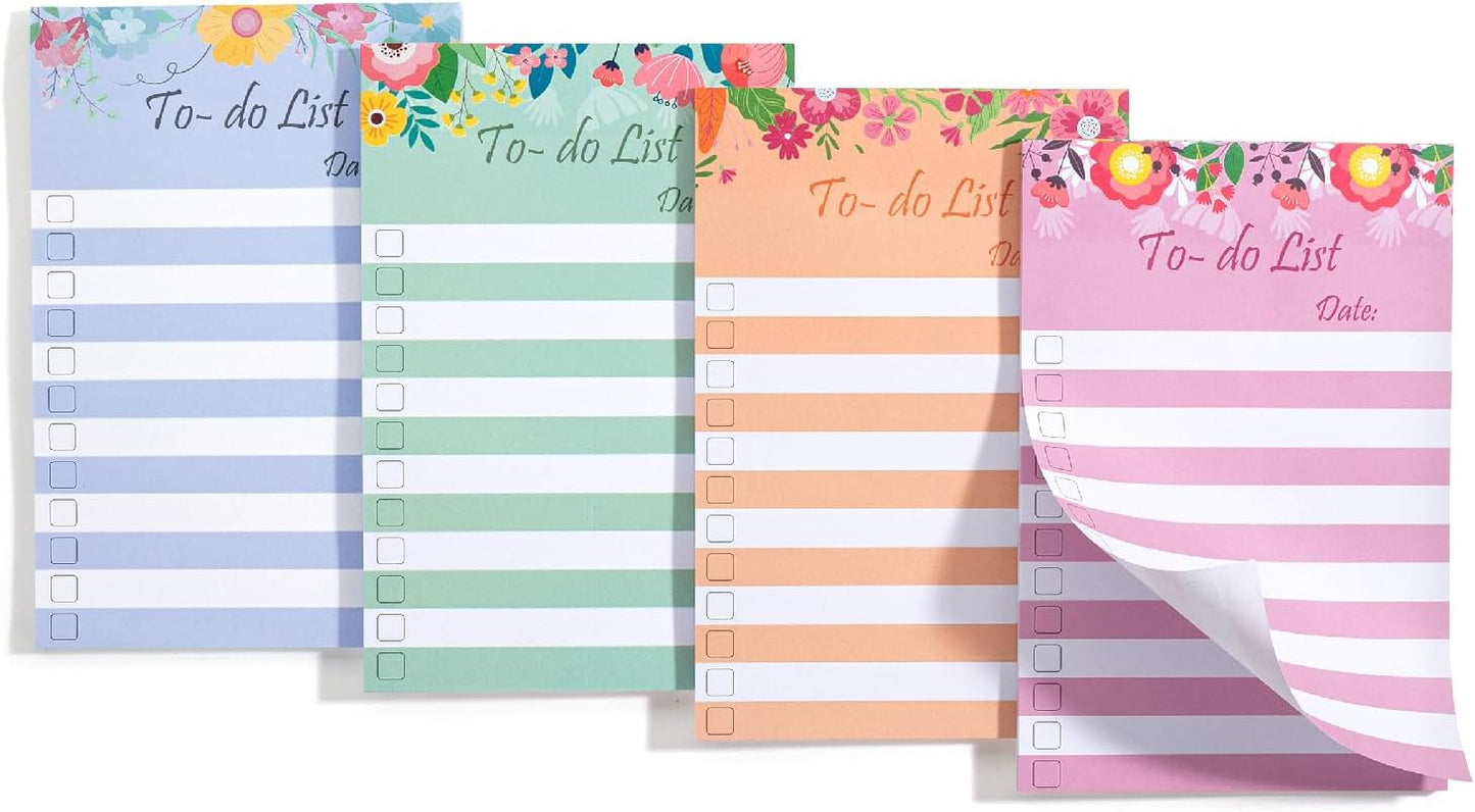 Mr. Pen To Do List Sticky Notes, 4" x 6", 200 Sheets, Floral Style, To Do List Notepad