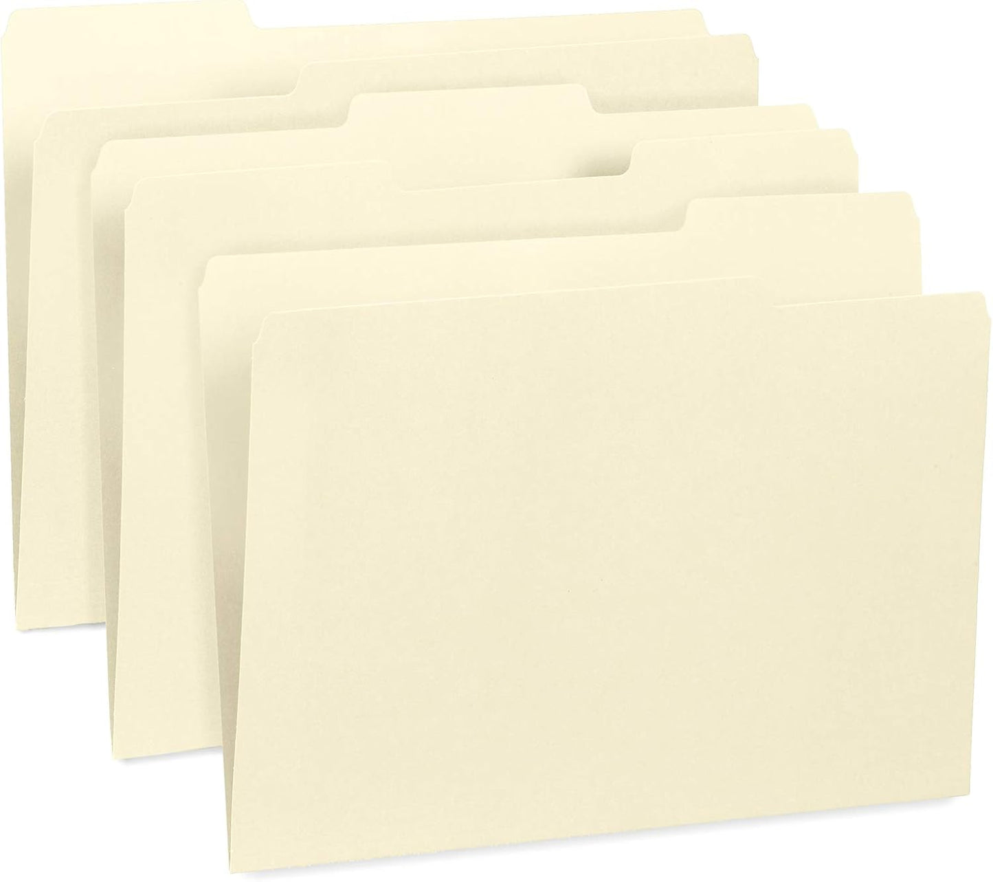 File Folder, 1/3 Cut Tab, Letter Size, Yellow, Great for Organizing and Easy File Storage, 100 Per Box