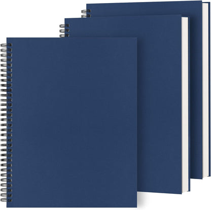 Dynta 3Packs Large Spiral Notebooks 8.5 "x 11" Lined College Ruled Journals for Work, School, Good for Students and Office, 160 Pages/80 Sheets with 100 GSM Lined Paper(3 Colors)