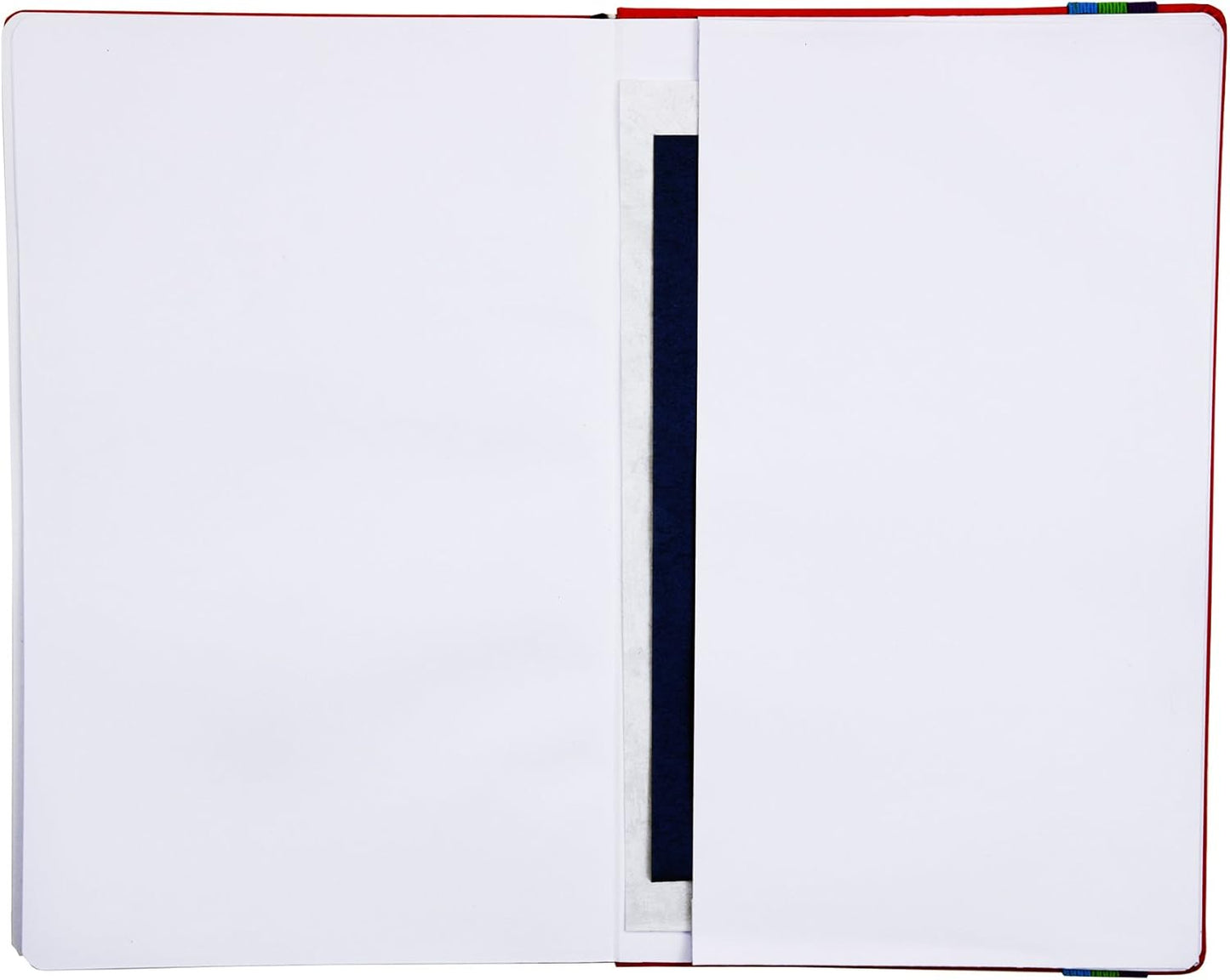 Samsill Large Hardcover Notebook, 240 Lined Notebook Pages, Black, 7.5 x 10 Inch