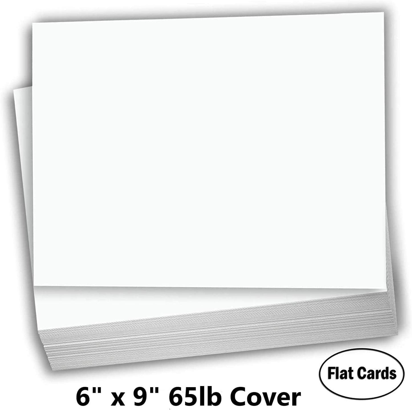 Hamilco Blank Index Cards 6" x 9" Card Stock 65lb Cover White Cardstock Paper - 100 Pack