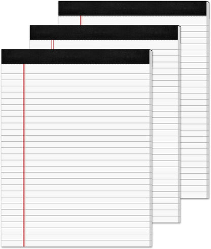 Legal Pads 8.5 x 11 White Note Pads 8.5 x 11 In 2 Pack Notepads 8.5 x 11 Writing Pads of Paper 8.5 x 11 Legal Notepads Wide Ruled White Lined Paper Pads 8.5 x 11 30 Sheets Per Legal Note Pads 8.5 x 11