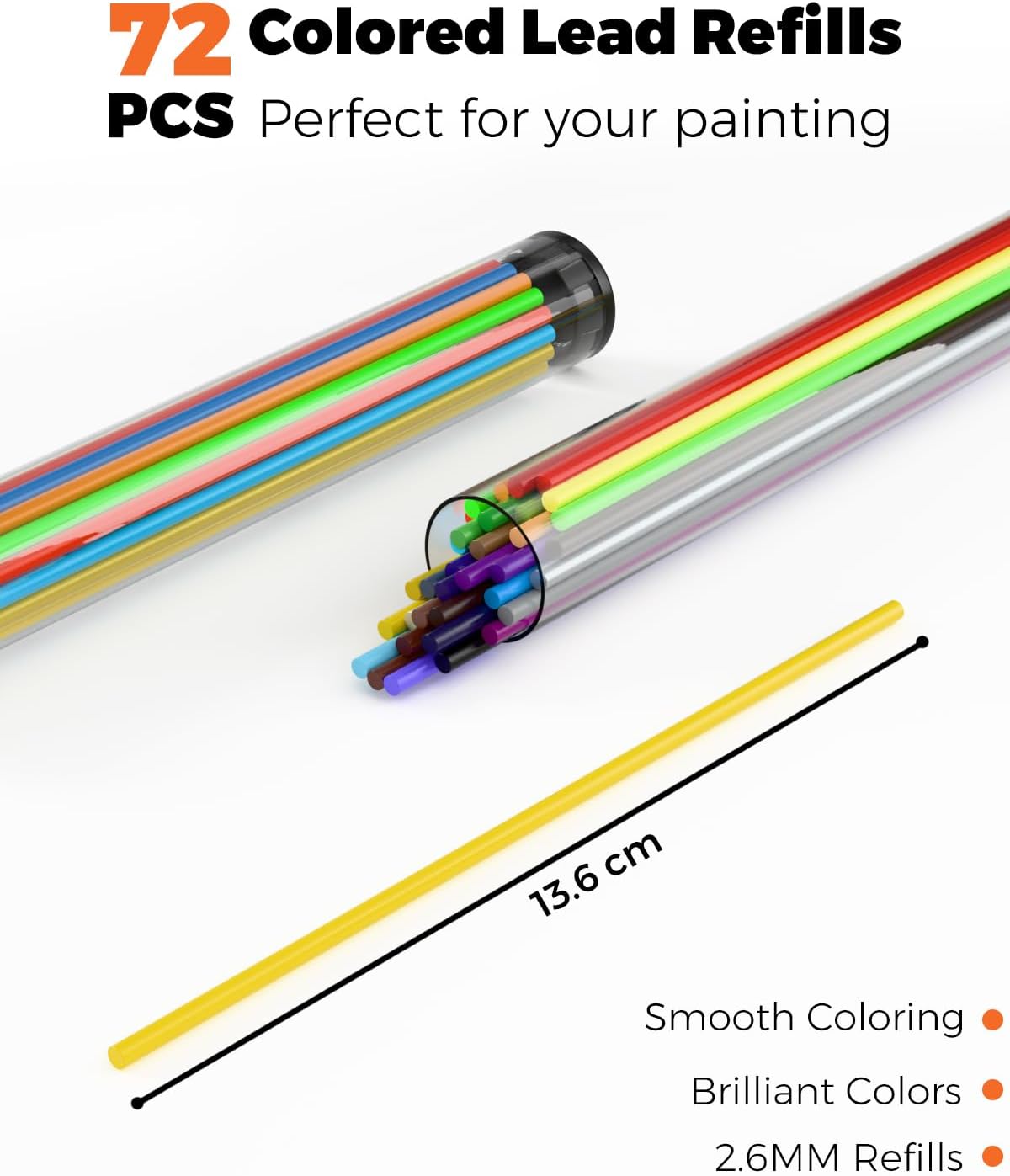 Four Candies Mechanical Colored Pencils, Erasable Mechanical Pencils with Sharpener and Bag, Aesthetic Drafting Tools Ideal for Both Beginners 2.6mm, 36PCS