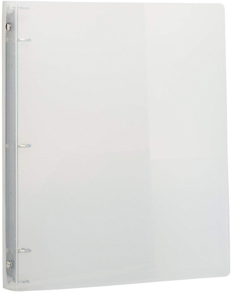 JAM PAPER Plastic 0.75 inch Binder - Clear 3 Ring Binder - Sold Individually