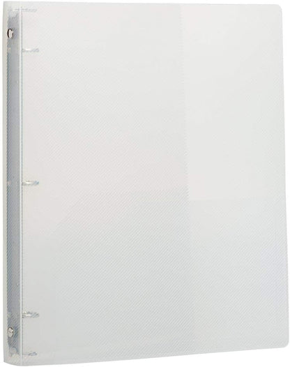 JAM PAPER Plastic 0.75 inch Binder - Clear 3 Ring Binder - Sold Individually