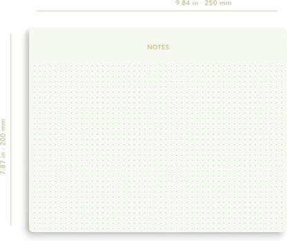 Pinesman - Elegant Desk Notepads for Professionals, Executive's Memo Pads, Minimalist, Gold Foiled, Lined Layout, 3 Pack, 225 Sheets Total (75 Each), 6.3" x 3.9”, 80 GSM, Eco-friendly, FSC™ Certified