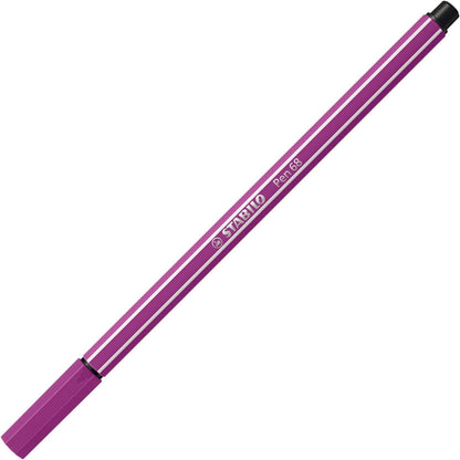 STABILO - Pen 68 - Premium Fibre-Tip Pen - Pack of 18 - Soft colors