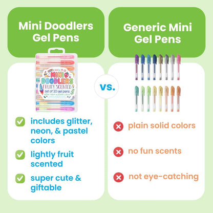 Ooly Scented Yummy Yummy Glitter Gel Pens Set of 12-1.00mm NIB Scented Glitter Pens for Kids and Adults, Art and Stationery Supplies