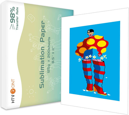 HTVRONT Sublimation Paper 8.5 x 11 inches - 150 Sheets Sublimation Paper Compatible with Inkjet Printer 120gsm